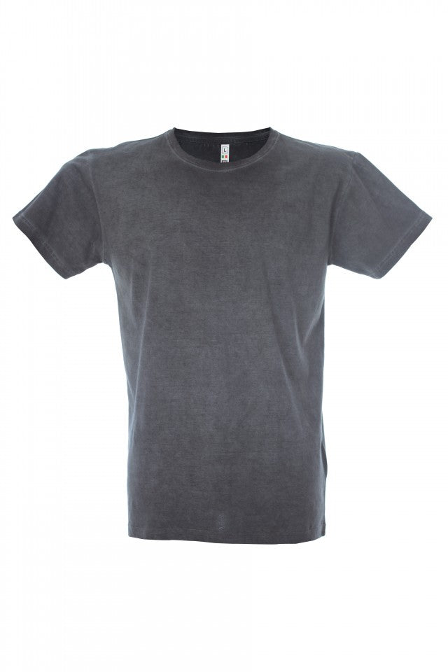 MAGLIETTA IN 100% COTONE DA UOMO CARDIFF EFFETTO VINTAGE