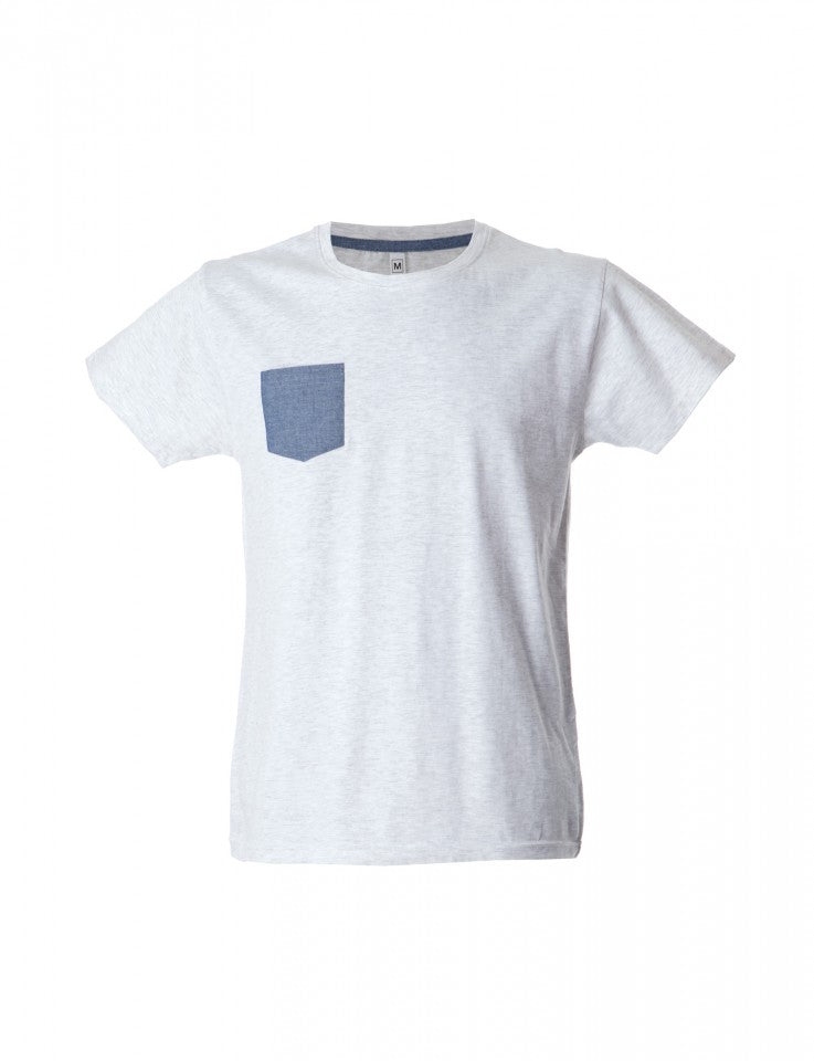 MAGLIETTA IN 100% COTONE DA UOMO CON TASCHINO TITOLO ANTIBES