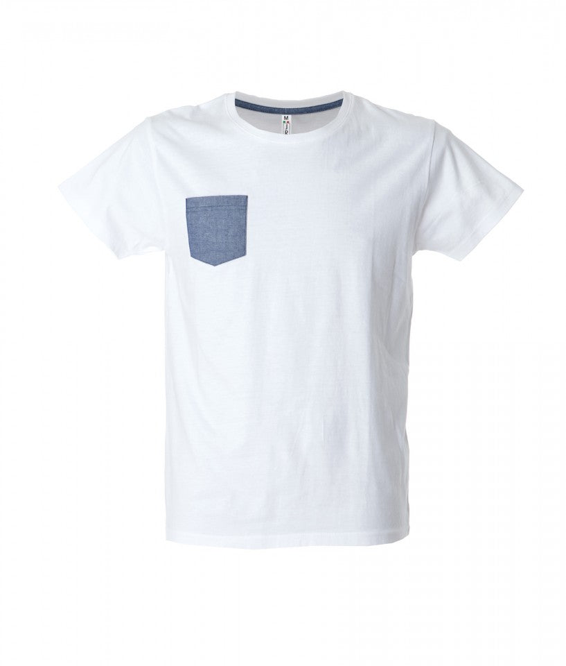 MAGLIETTA IN 100% COTONE DA UOMO CON TASCHINO TITOLO ANTIBES