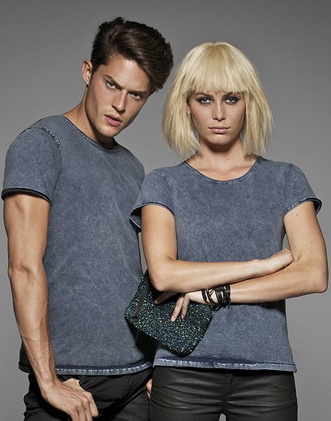 MAGLIETTA IN 100% COTONE DA UOMO EFFETTO JEANS