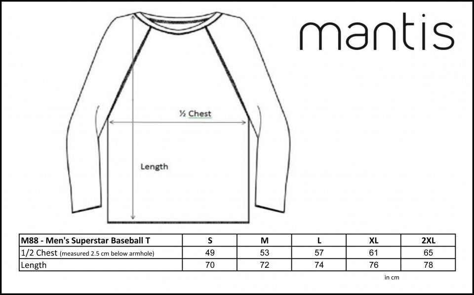 MAGLIETTA IN 100% COTONE DA UOMO MANICA LUNGA MODELLO BASEBALL