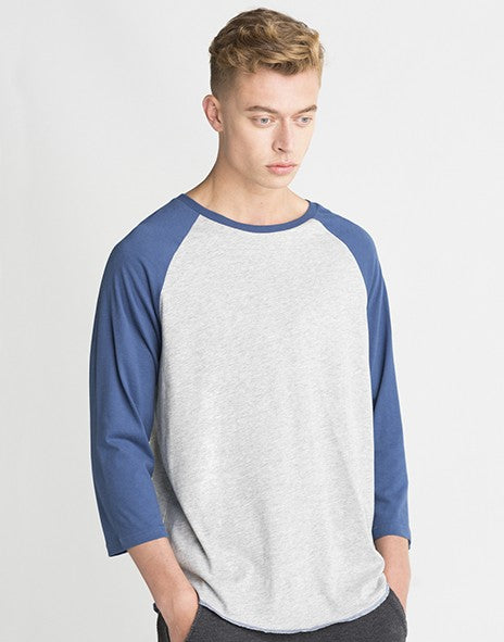 MAGLIETTA IN 100% COTONE DA UOMO MANICA LUNGA MODELLO BASEBALL