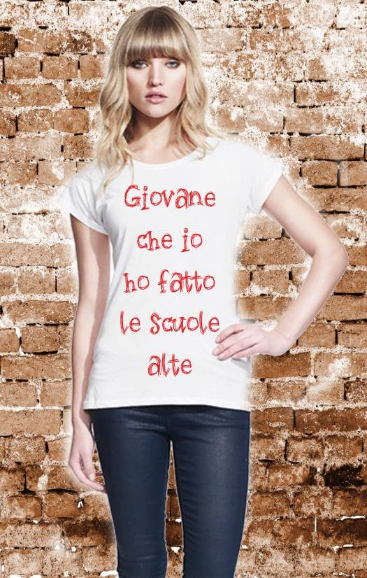 MAGLIETTA IN 100% COTONE MADE IN PUGLIA TITOLO: SCUOLE ALTE