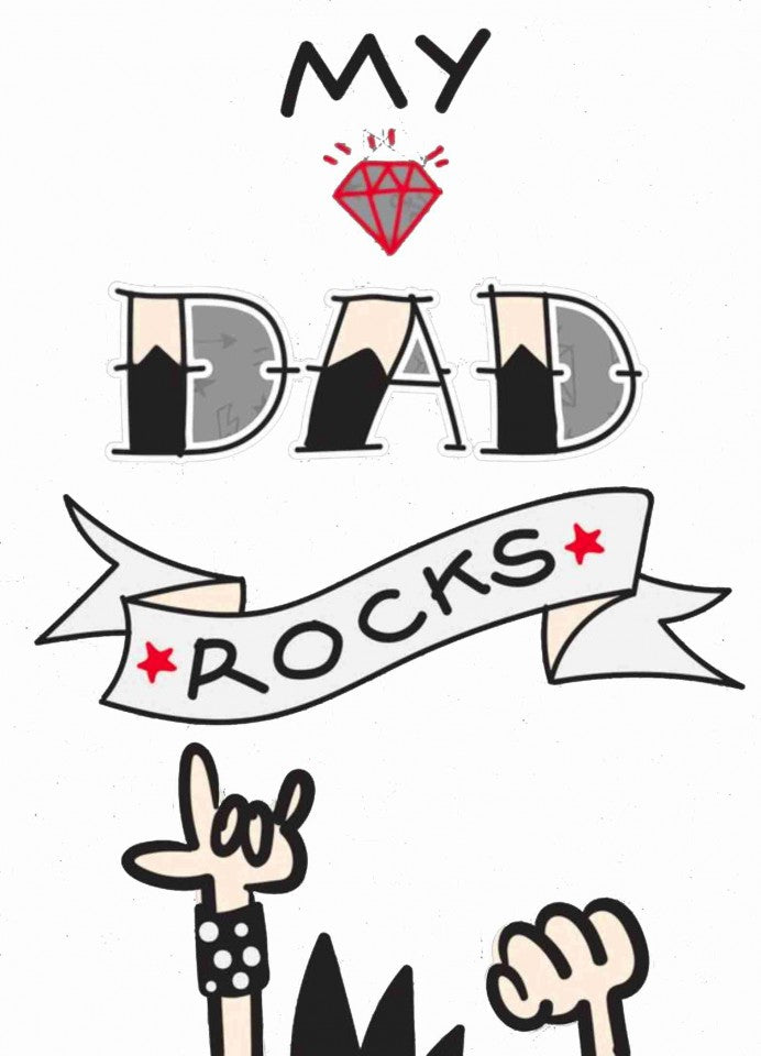 MAGLIETTA IN 100% COTONE PER LA FESTA DEL PAPA' TITOLO : DAD ROCK
