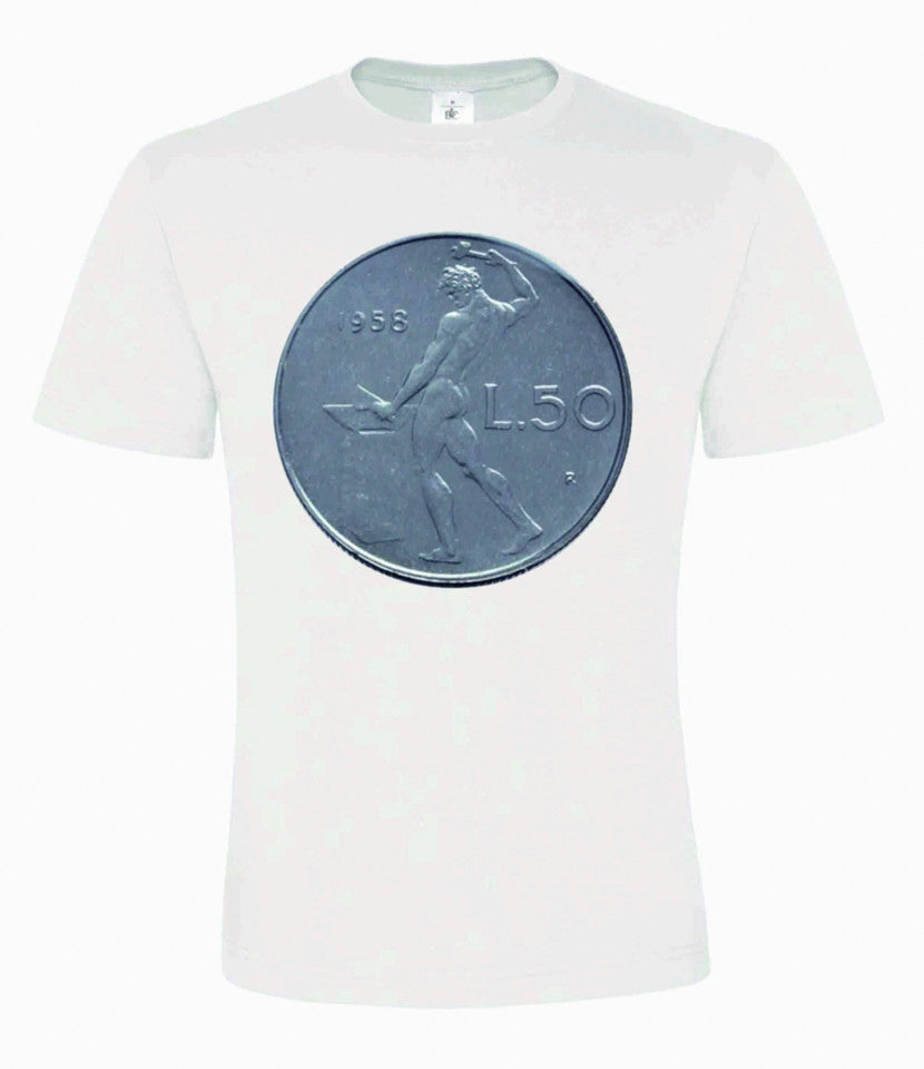 MAGLIETTA IN 100% COTONE UOMO-DONNA COLORE BIANCO