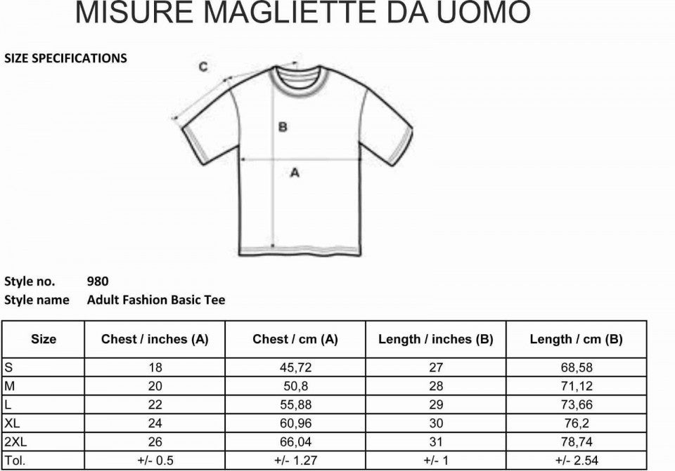 MAGLIETTA IN 100% COTONE UOMO/DONNA PER 40 ANNI TITOLO: 33,33