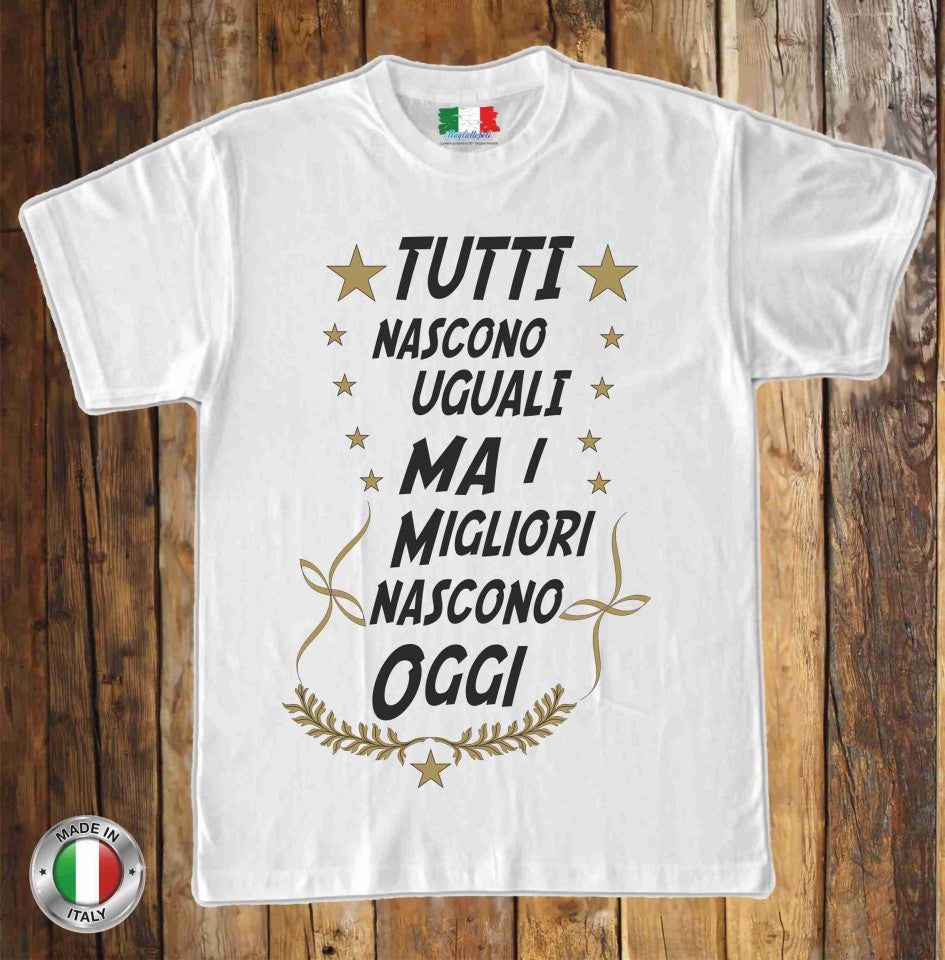MAGLIETTA IN 100% COTONE UOMO/DONNA PER 50 ANNI TITOLO: OGGI