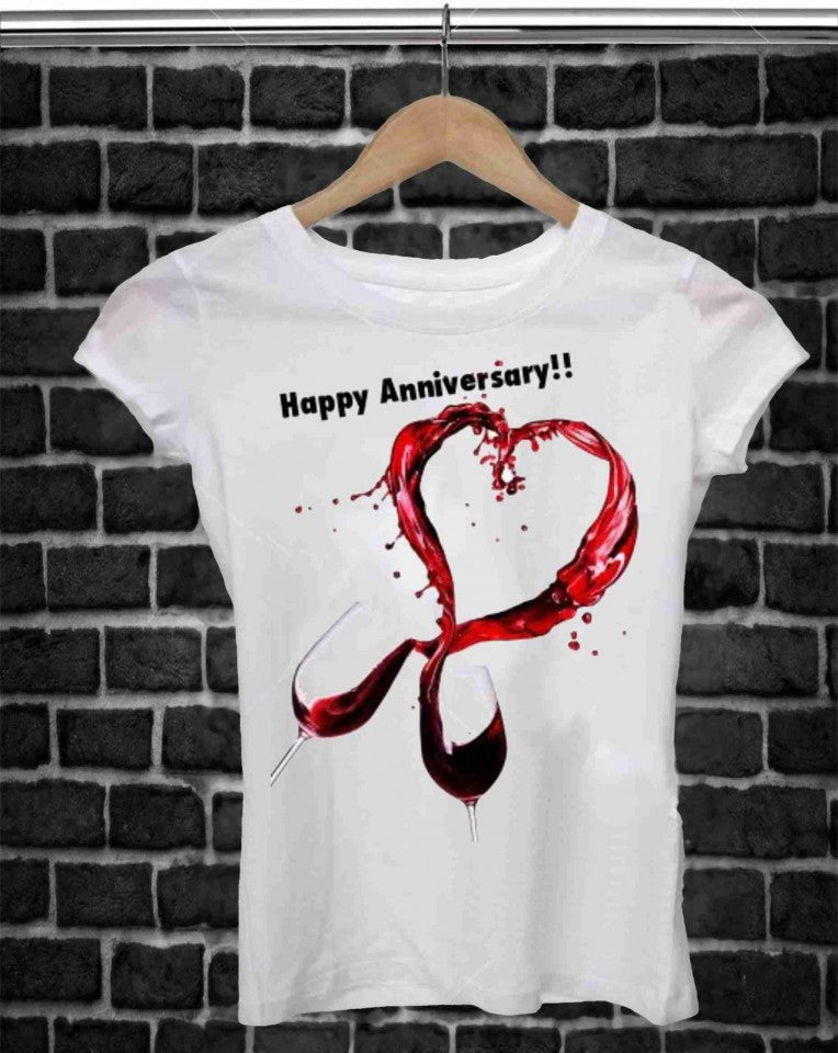 MAGLIETTA IN 100% COTONE UOMO/DONNA PER ANNIVERSARIO: WINE