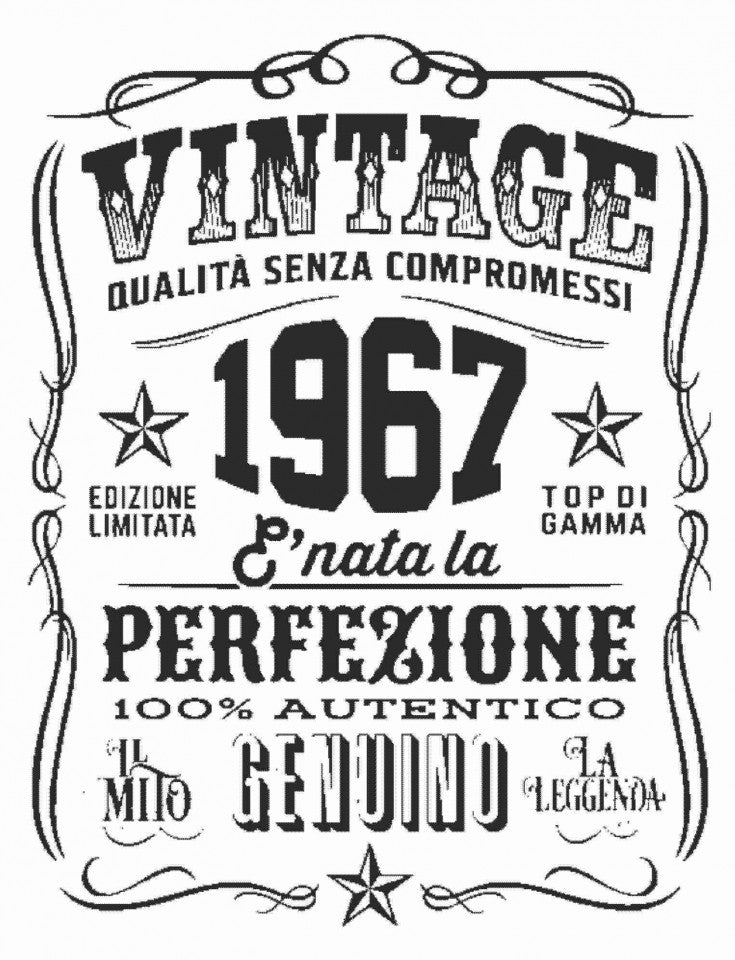 MAGLIETTA IN 100% COTONE UOMO/DONNA PERSONALIZZATA CON IL TUO ANNO/MESE DI NASCITA