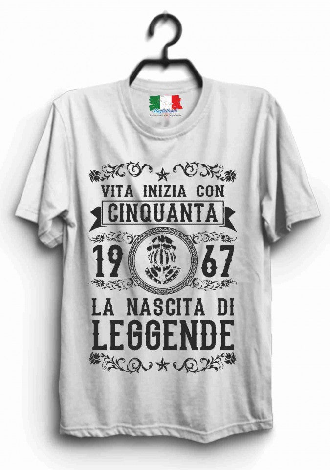 MAGLIETTA IN 100% COTONE UOMO/DONNA PERSONALIZZATA CON IL TUO ANNO/MESE DI NASCITA