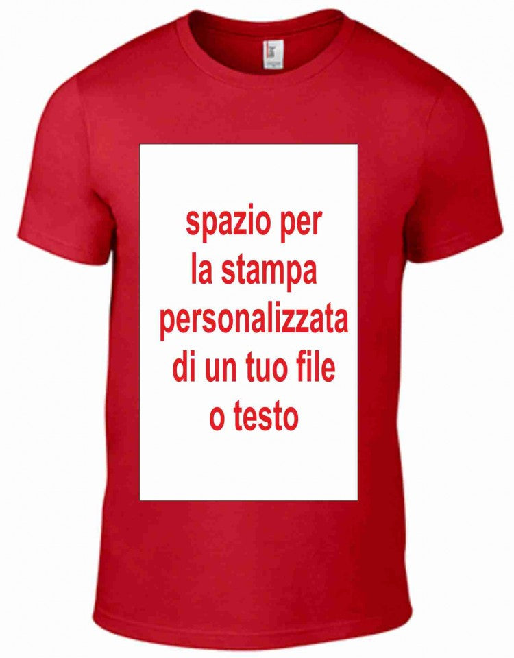 MAGLIETTA IN 100% COTONE VARI COLORI UOMO/DONNA CON STAMPA PERSONALIZZATA