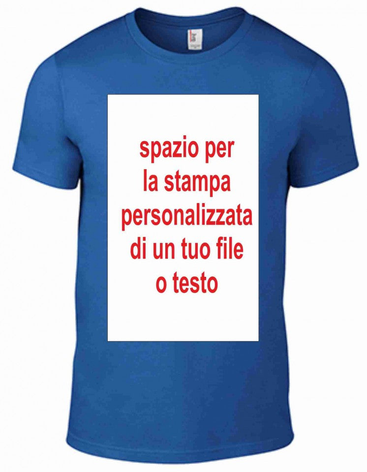 MAGLIETTA IN 100% COTONE VARI COLORI UOMO/DONNA CON STAMPA PERSONALIZZATA