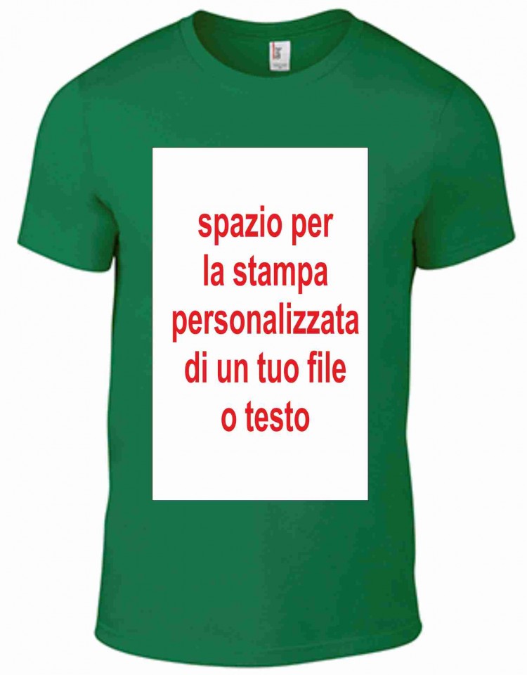 MAGLIETTA IN 100% COTONE VARI COLORI UOMO/DONNA CON STAMPA PERSONALIZZATA