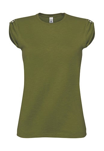MAGLIETTA IN COTONE FIAMMATO DA DONNA TITOLO B&C