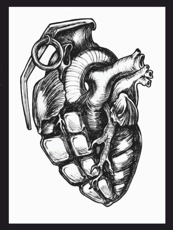 MAGLIETTA IN COTONE FIAMMATO DA UOMO TITOLO CUORE BOMBA