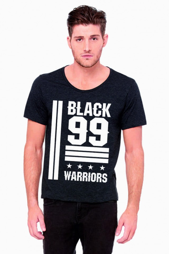 MAGLIETTA NERA 100% COTONE MODELLO RAPPER TITOLO BLACK 99