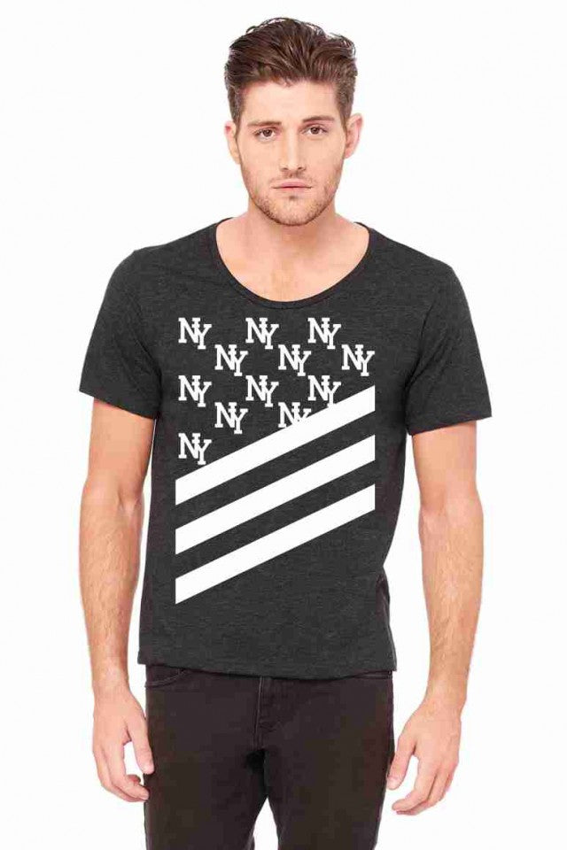 MAGLIETTA NERA 100% COTONE MODELLO RAPPER TITOLO NY