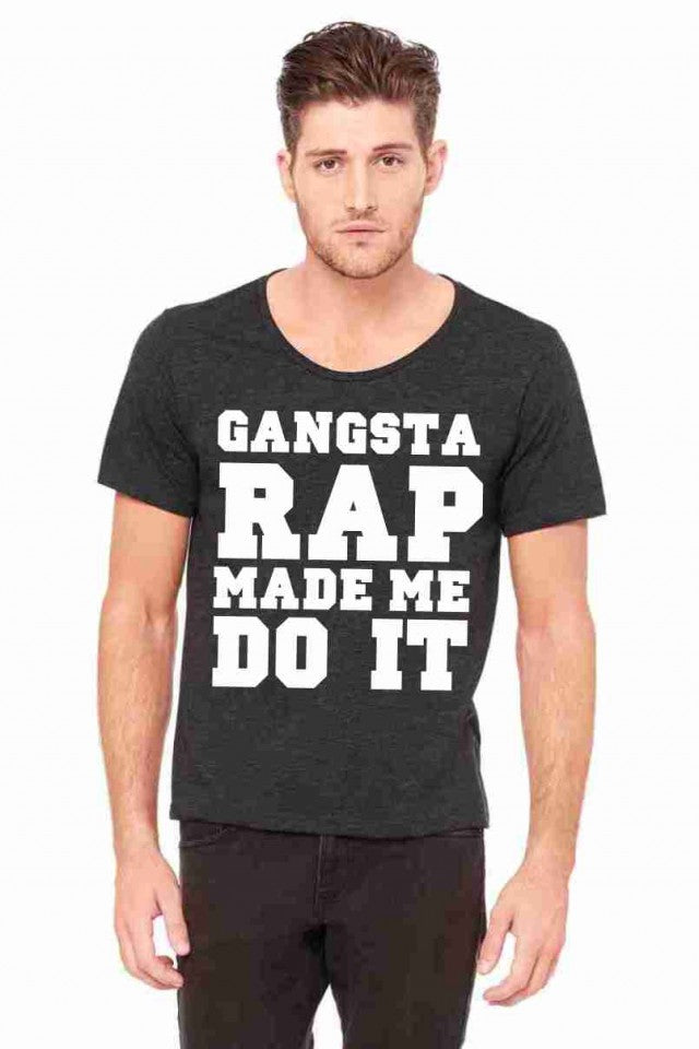 MAGLIETTA NERA 100% COTONE MODELLO RAPPER TITOLO RAP
