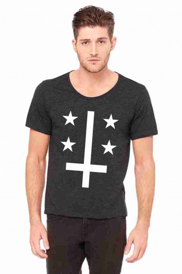 MAGLIETTA NERA 100% COTONE MODELLO RAPPER TITOLO RELIGION