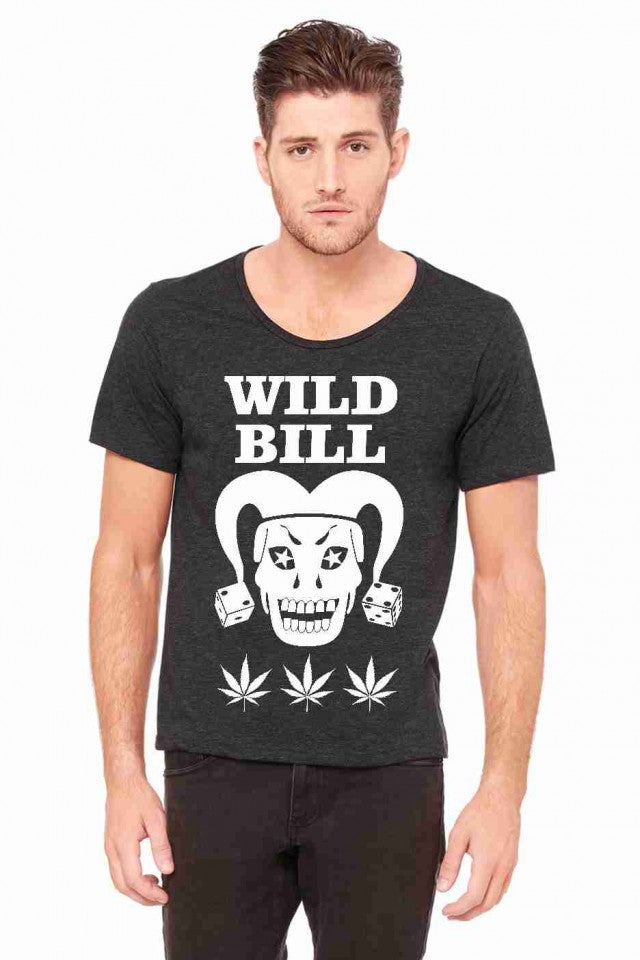MAGLIETTA NERA 100% COTONE MODELLO RAPPER TITOLO WILD BILL