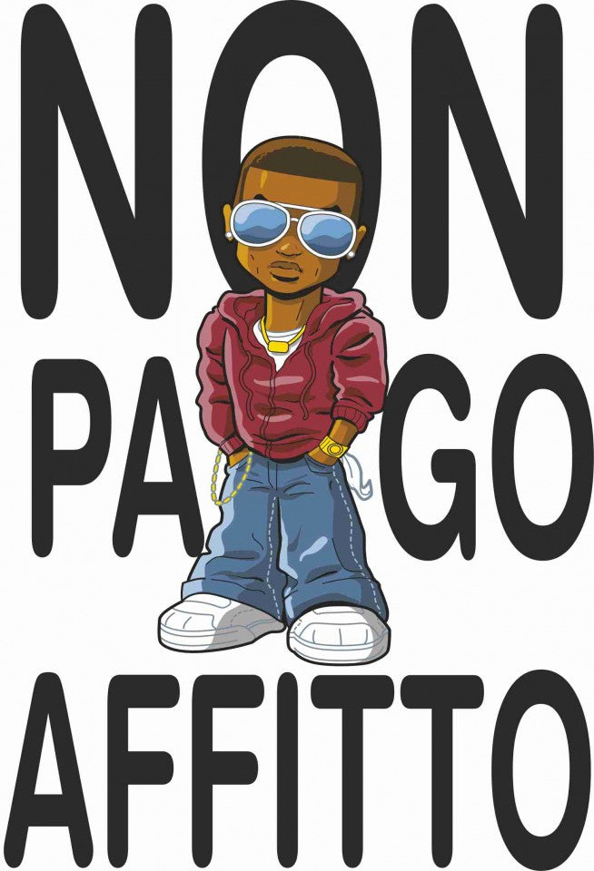 MAGLIETTA NERA 100% COTONE MODELLO RAPPER TITOLO