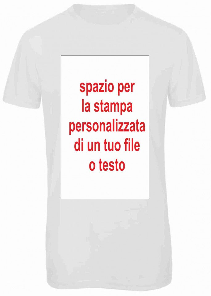 MAGLIETTA NERA E BIANCA LUNGA CON STAMPA PERSONALIZZATA