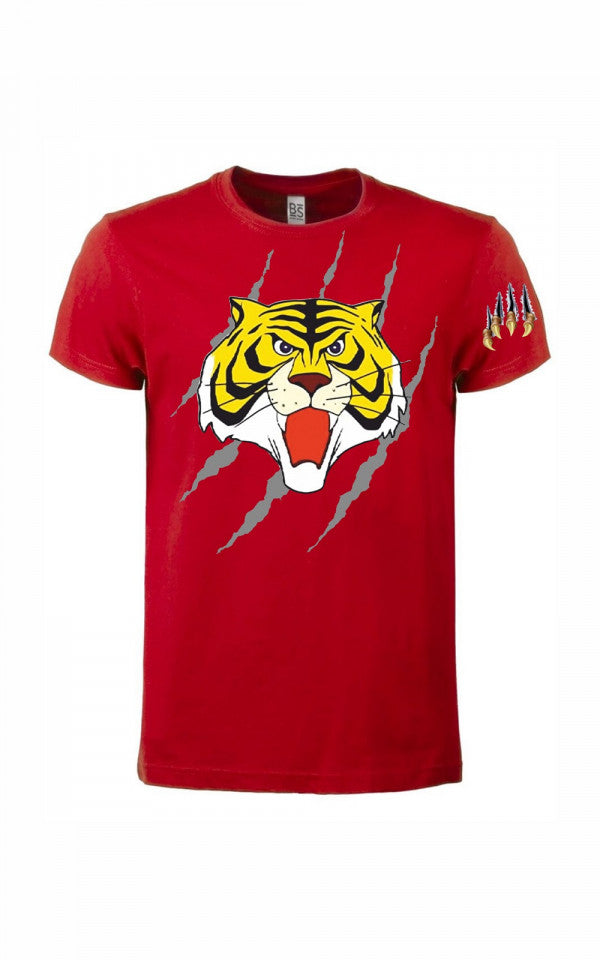 Maglietta unisex 100% cotone organico con stampa UOMO TIGRE