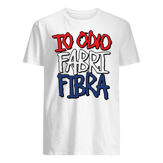 Maglietta unisex 100% cotone organico io odio fabri fibra