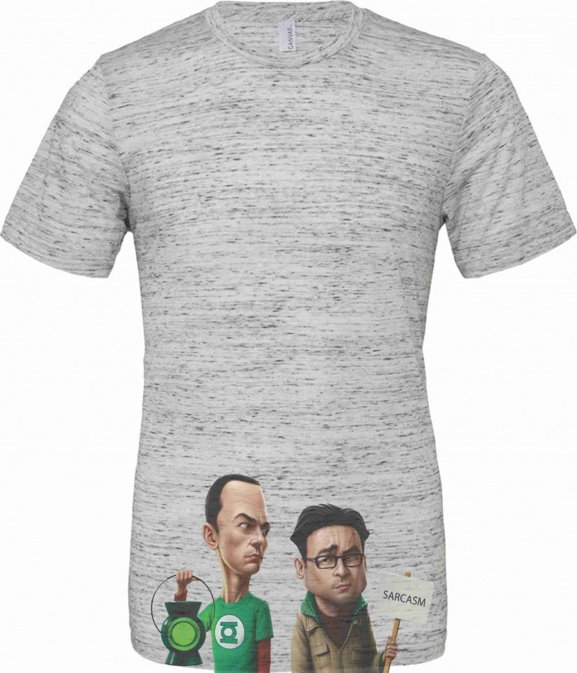 T-shirt unisex Poly-Cotton EFFETTO MARMO con stampa motivo NERD