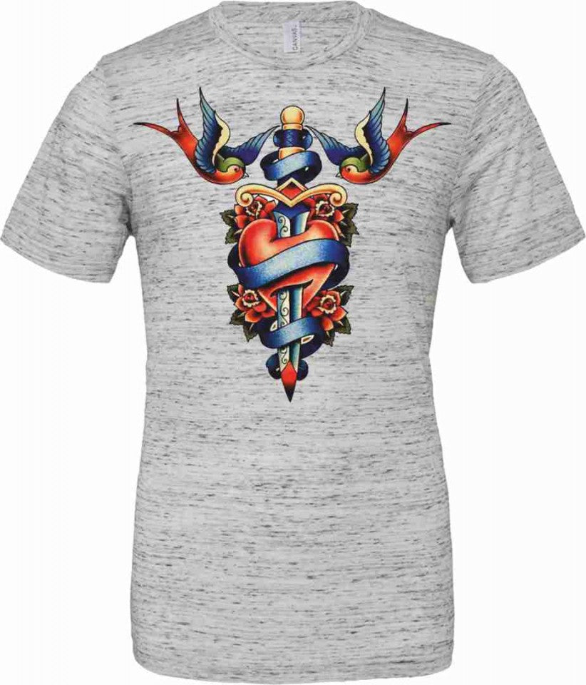T-shirt unisex Poly-Cotton EFFETTO MARMO con stampa