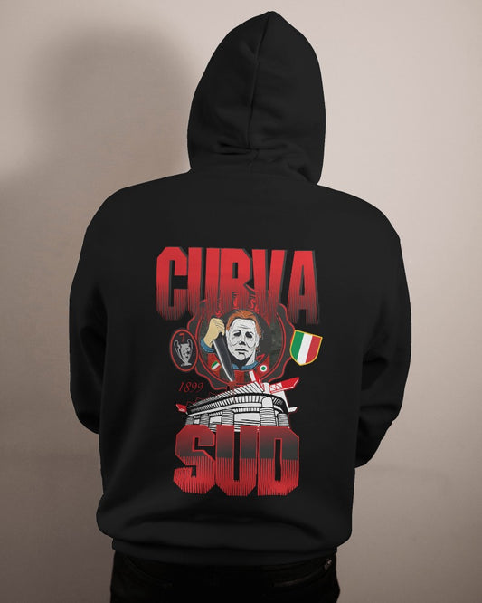 Felpa CON MARSUPIO E CAPPUCCIO DA ADULTO con stampa curva SUD sia retro che davanti