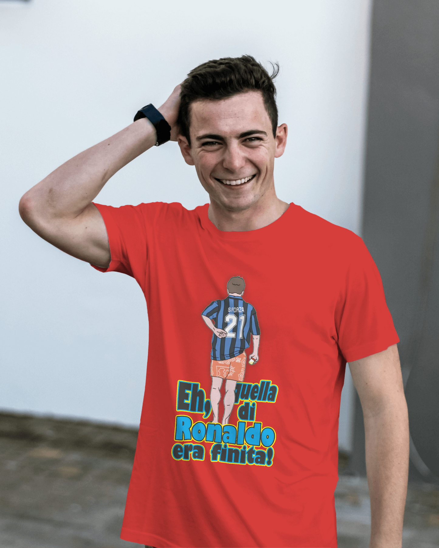Maglietta unisex 100% cotone organico Stampa "quella di Ronaldo era finita"