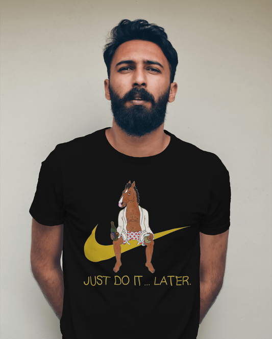 Maglietta unisex 100% cotone JUST DO IT LATER