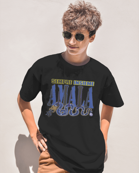 Maglietta nera con stampa Amala