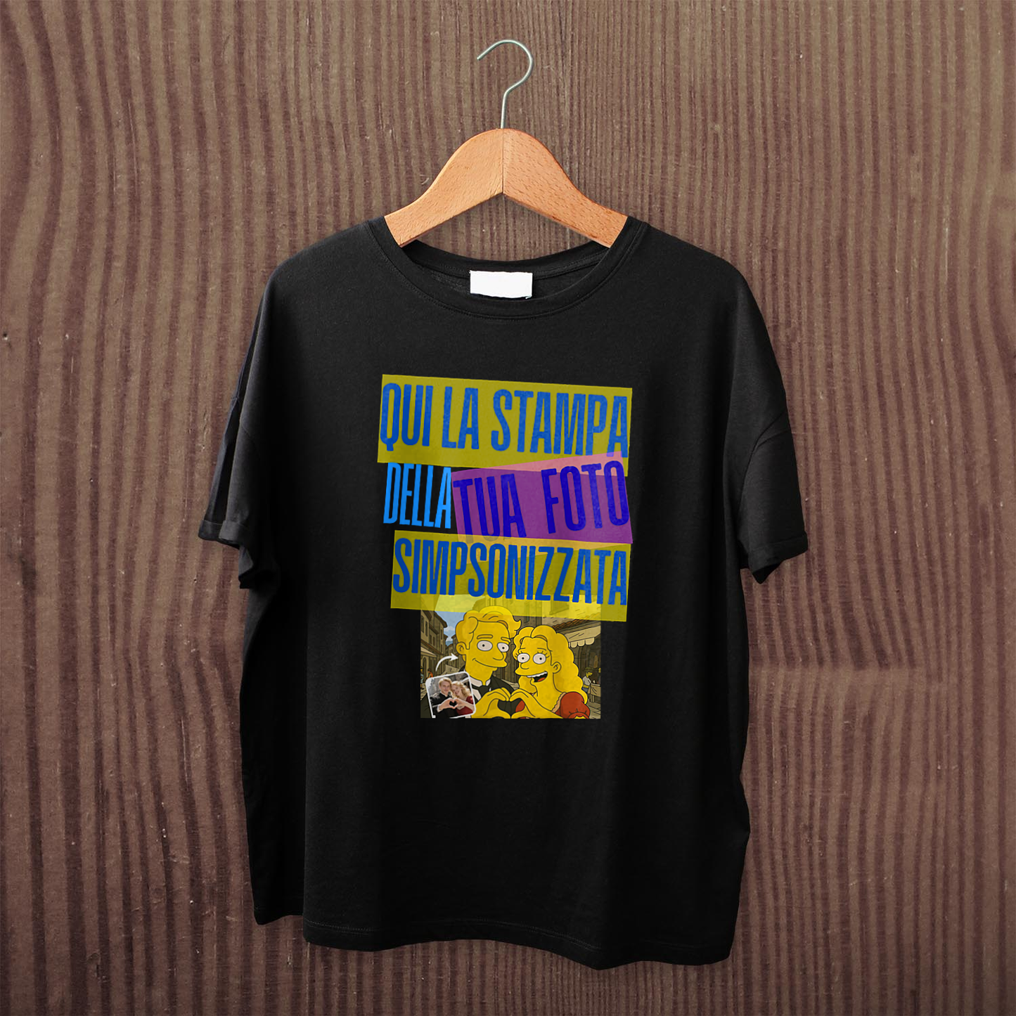 Maglietta unisex personalizzabile effetto SIMPSON