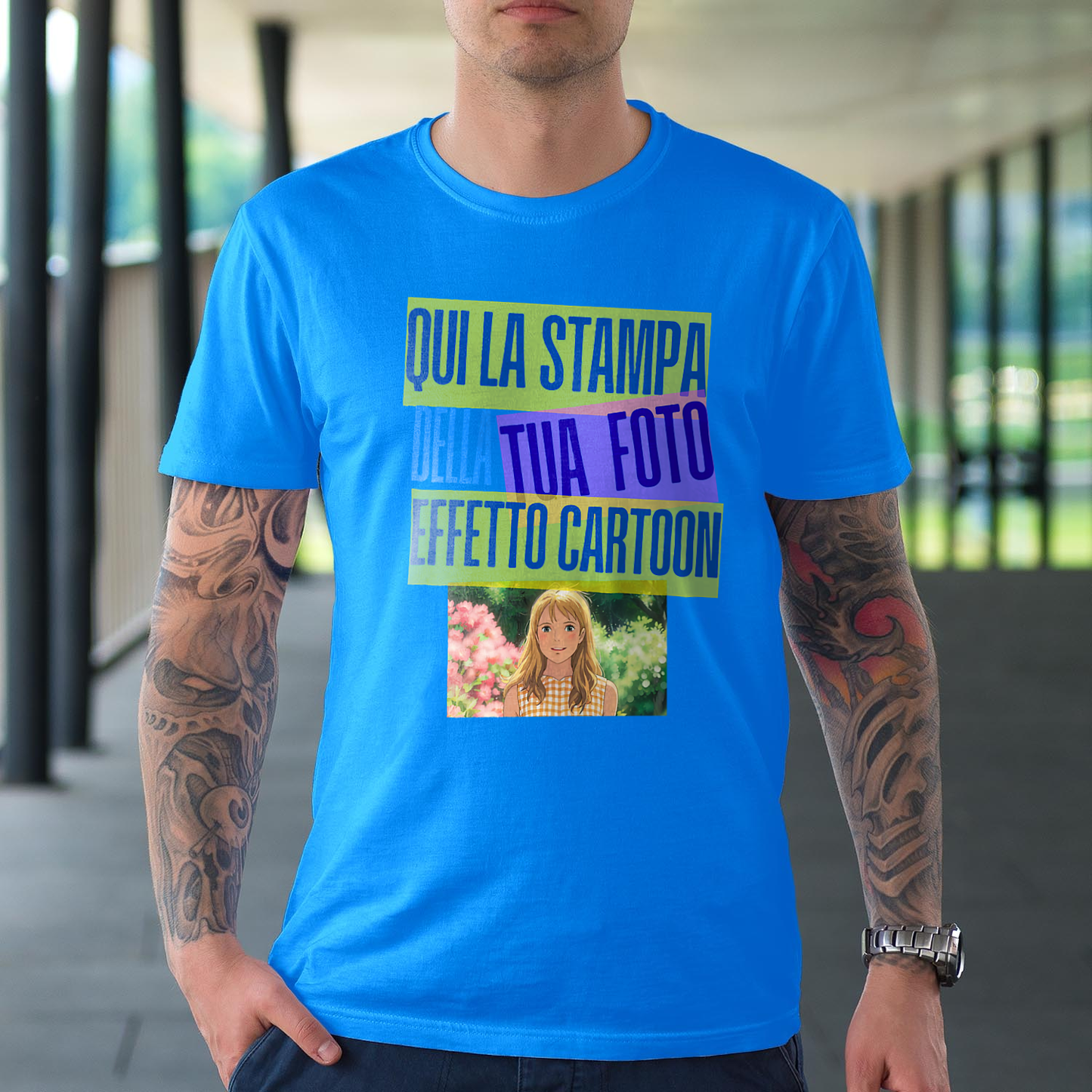 Maglietta unisex personalizzabile effetto CARTOON