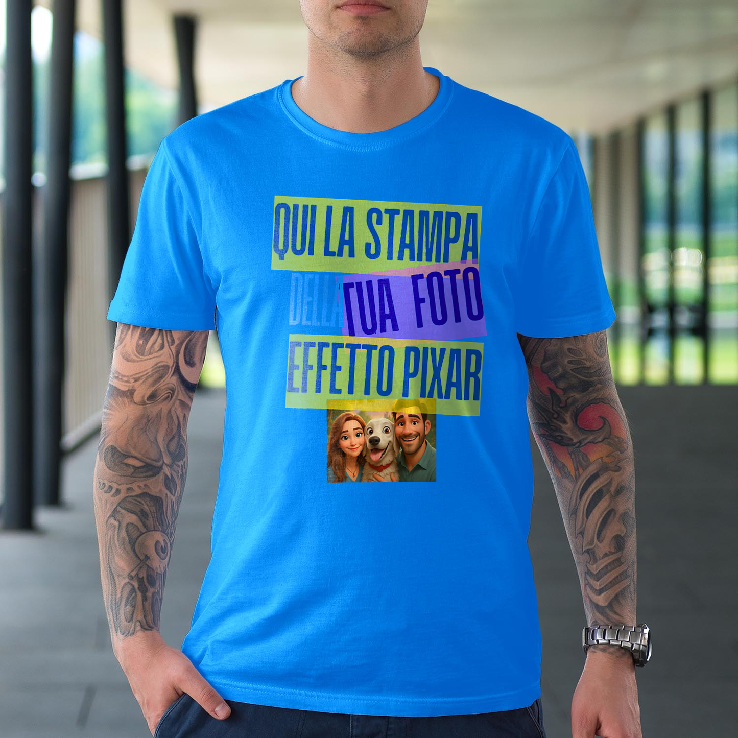 Maglietta unisex personalizzabile effetto PIXAR