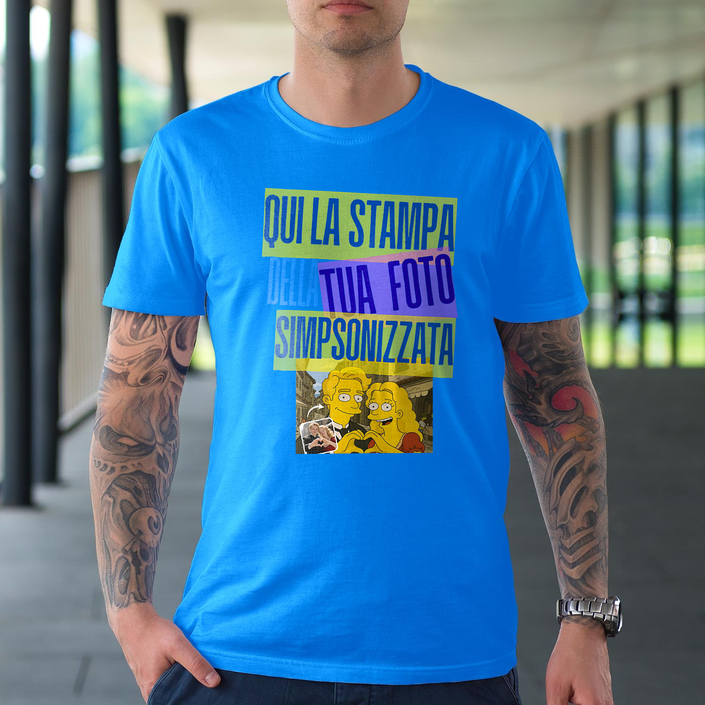 Maglietta unisex personalizzabile effetto SIMPSON