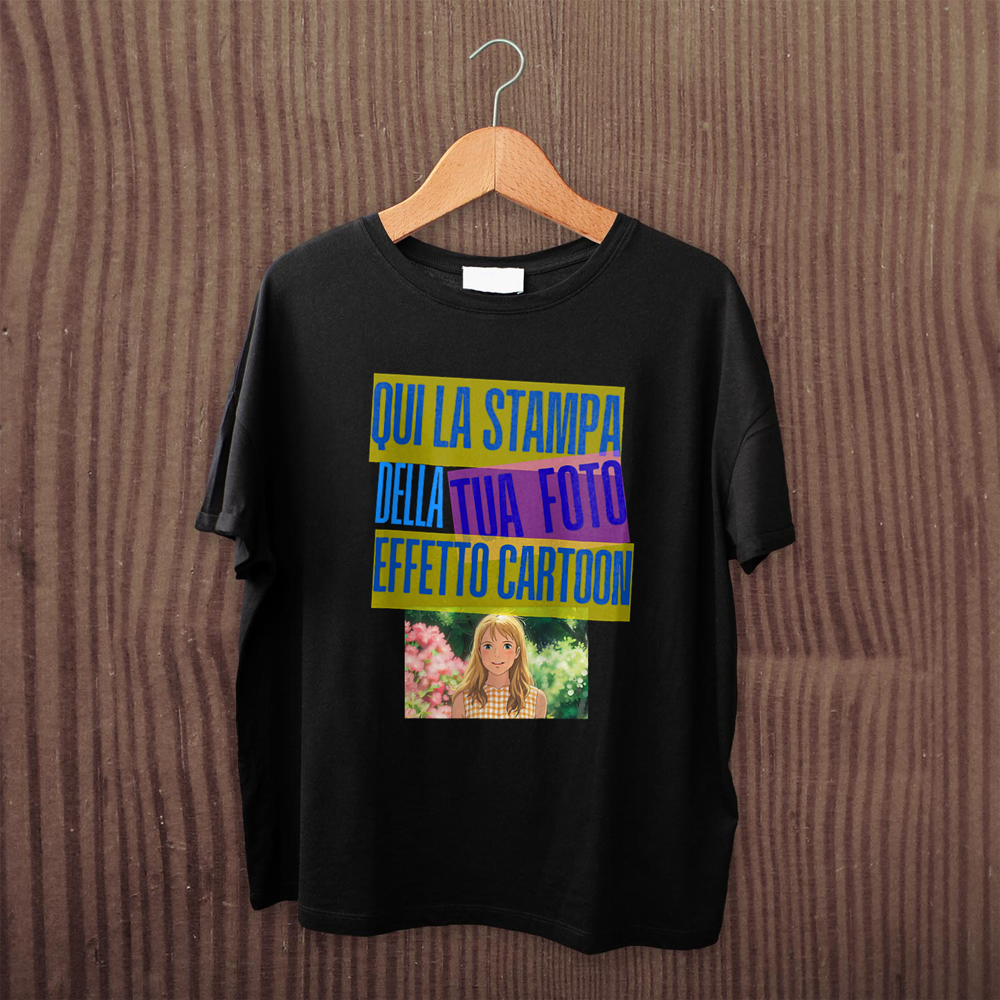 Maglietta unisex personalizzabile effetto CARTOON