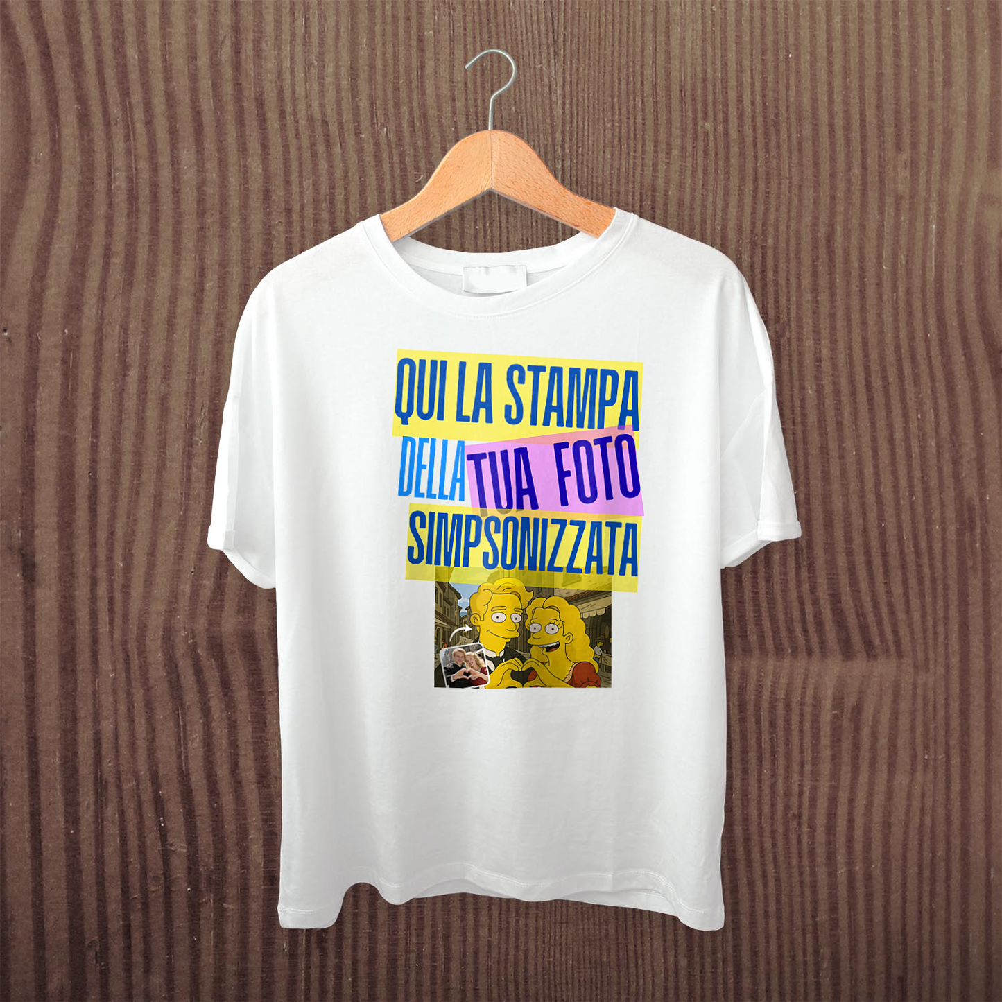 Maglietta unisex personalizzabile effetto SIMPSON