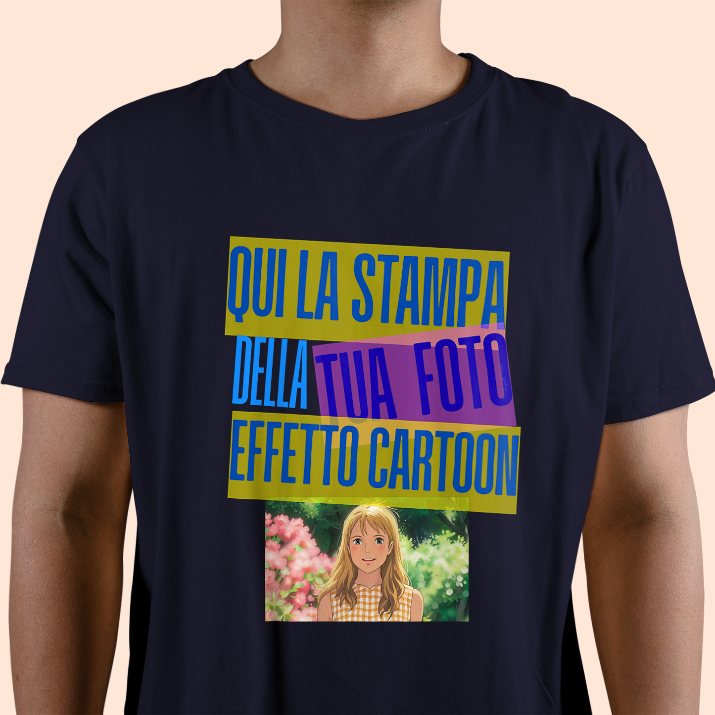 Maglietta unisex personalizzabile effetto CARTOON
