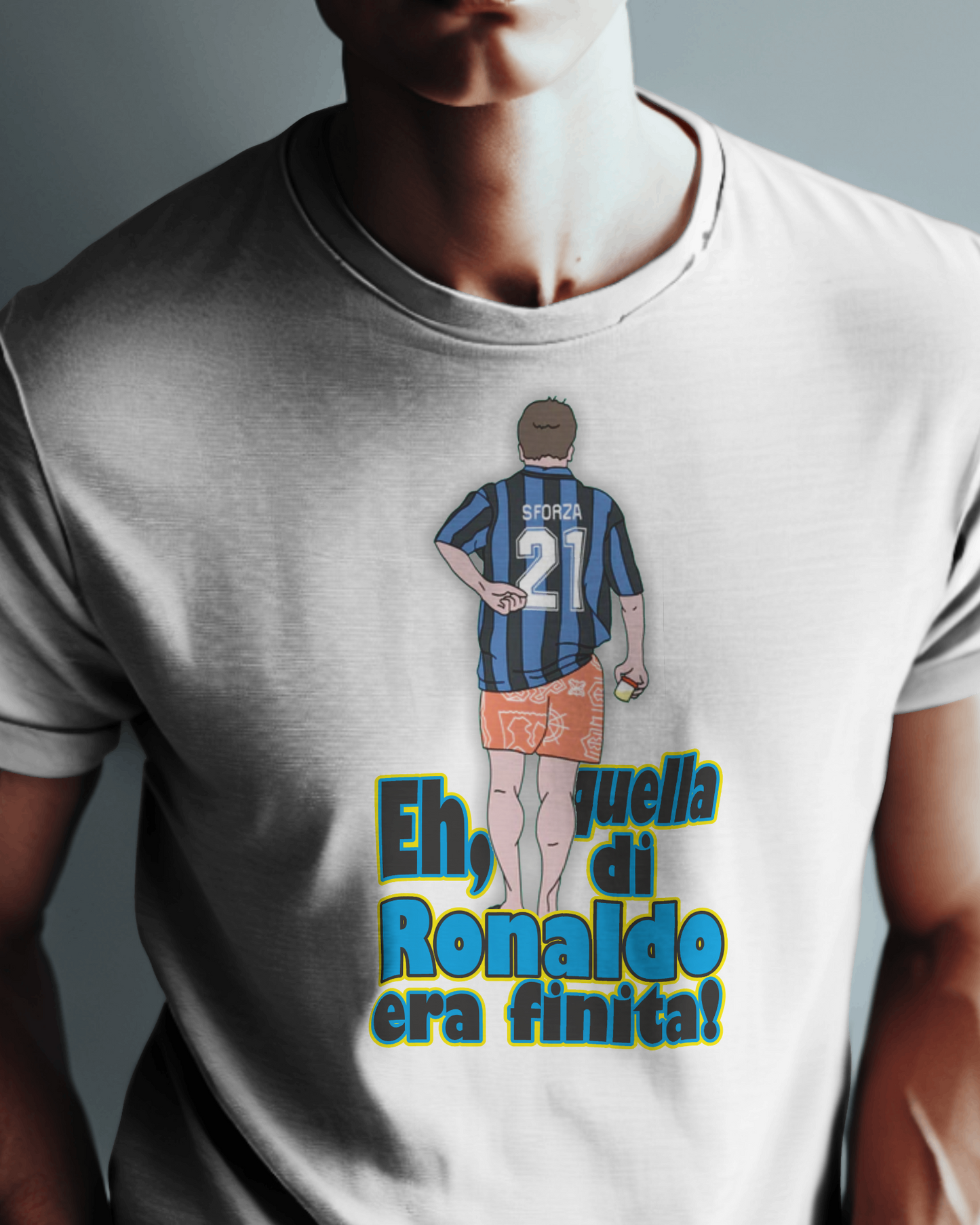 Maglietta unisex 100% cotone organico Stampa "quella di Ronaldo era finita"