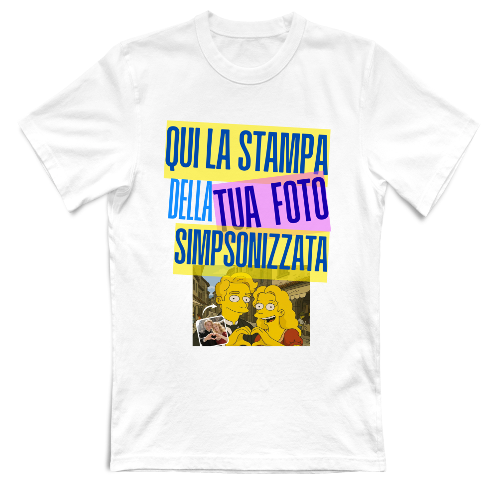Maglietta unisex personalizzabile effetto SIMPSON
