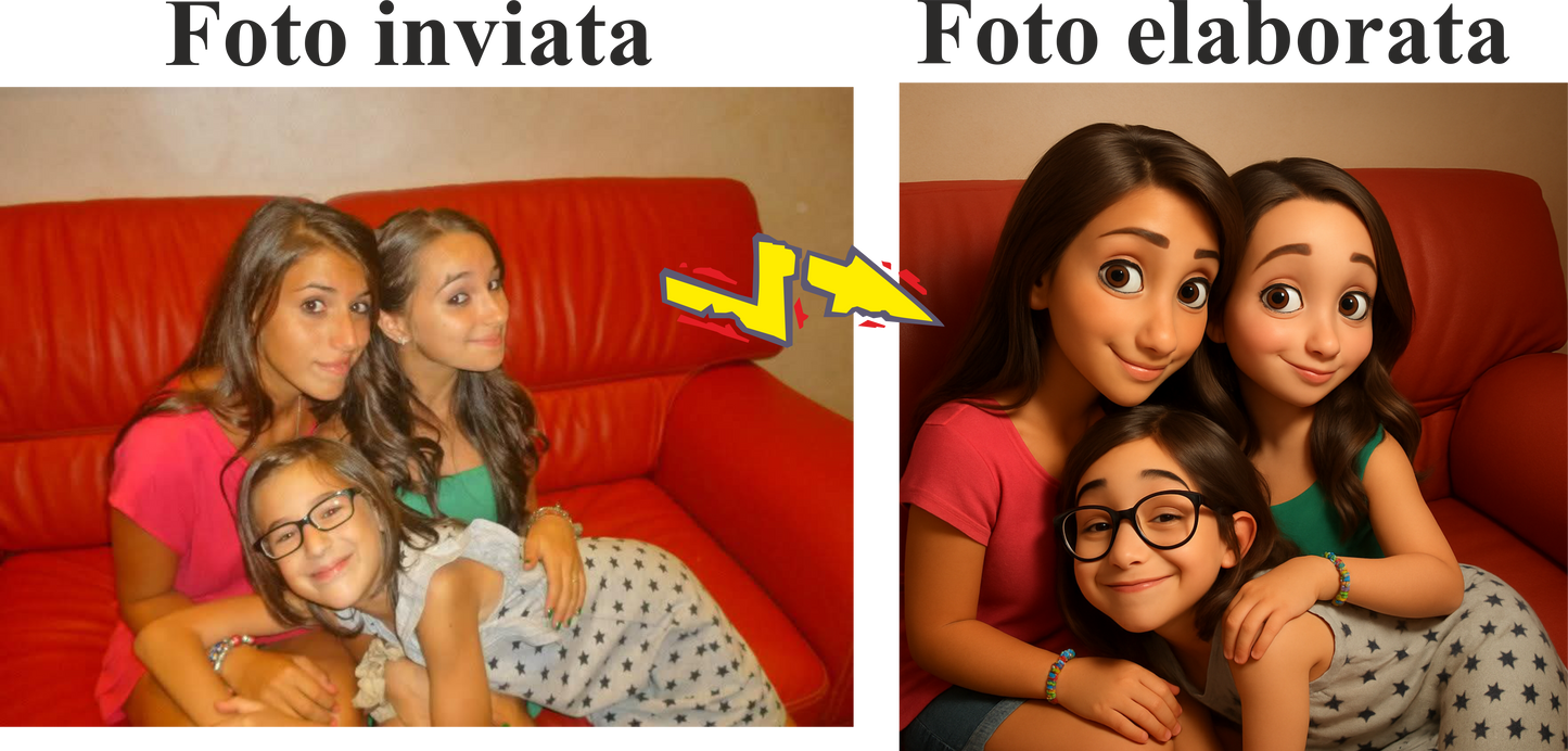 Felpa nera con cappuccio e marsupio personalizzabile effetto PIXAR