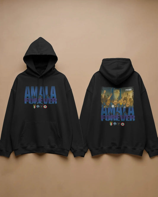 Felpa CON MARSUPIO E CAPPUCCIO DA ADULTO con stampa sia davanti sia retro TRIPLETE