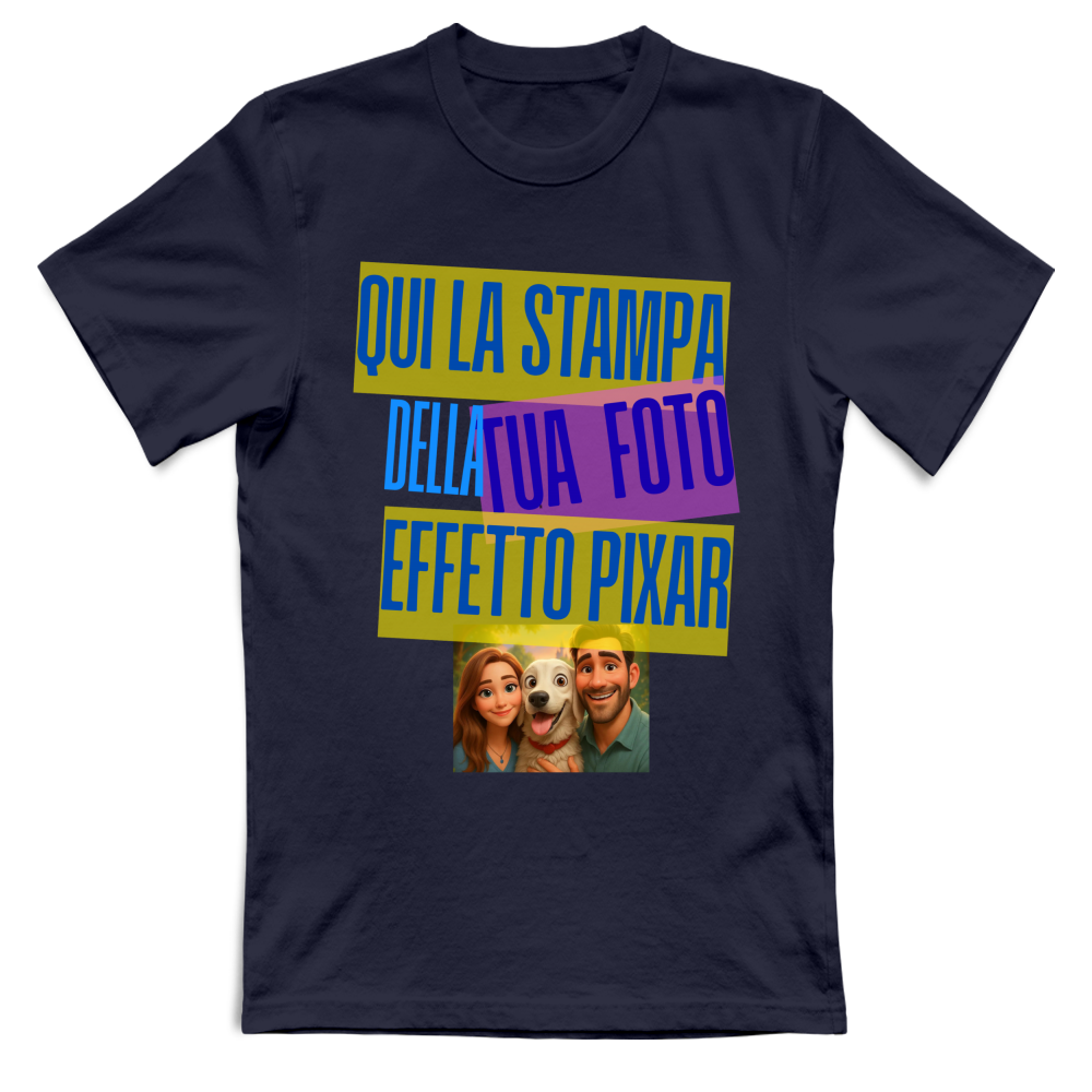 Maglietta unisex personalizzabile effetto PIXAR