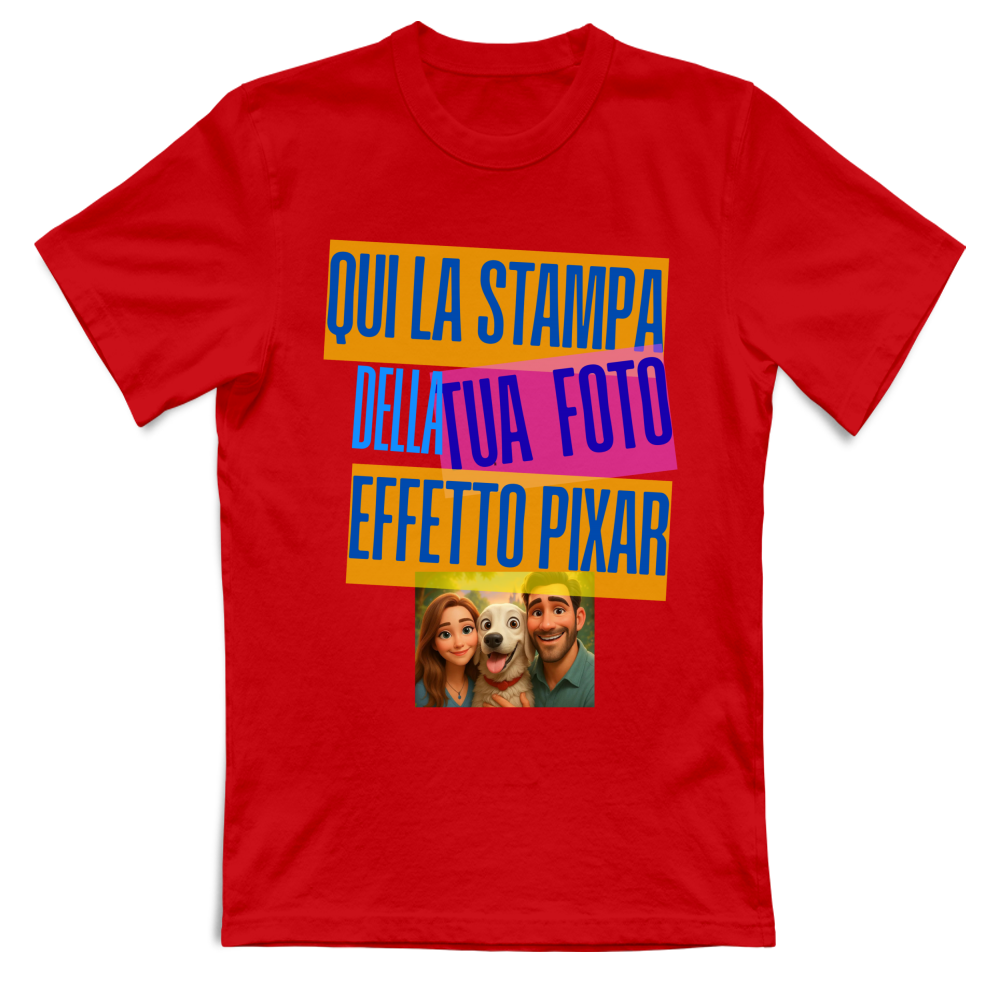 Maglietta unisex personalizzabile effetto PIXAR