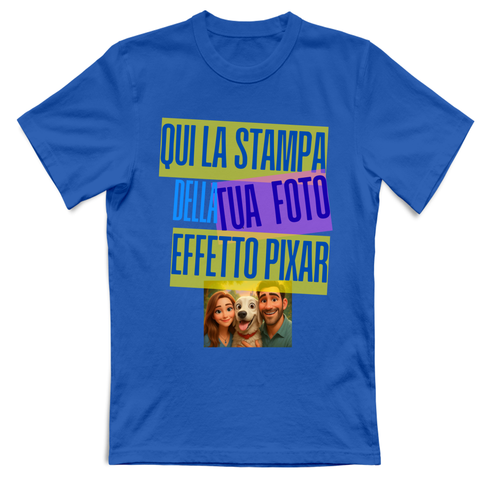 Maglietta unisex personalizzabile effetto PIXAR