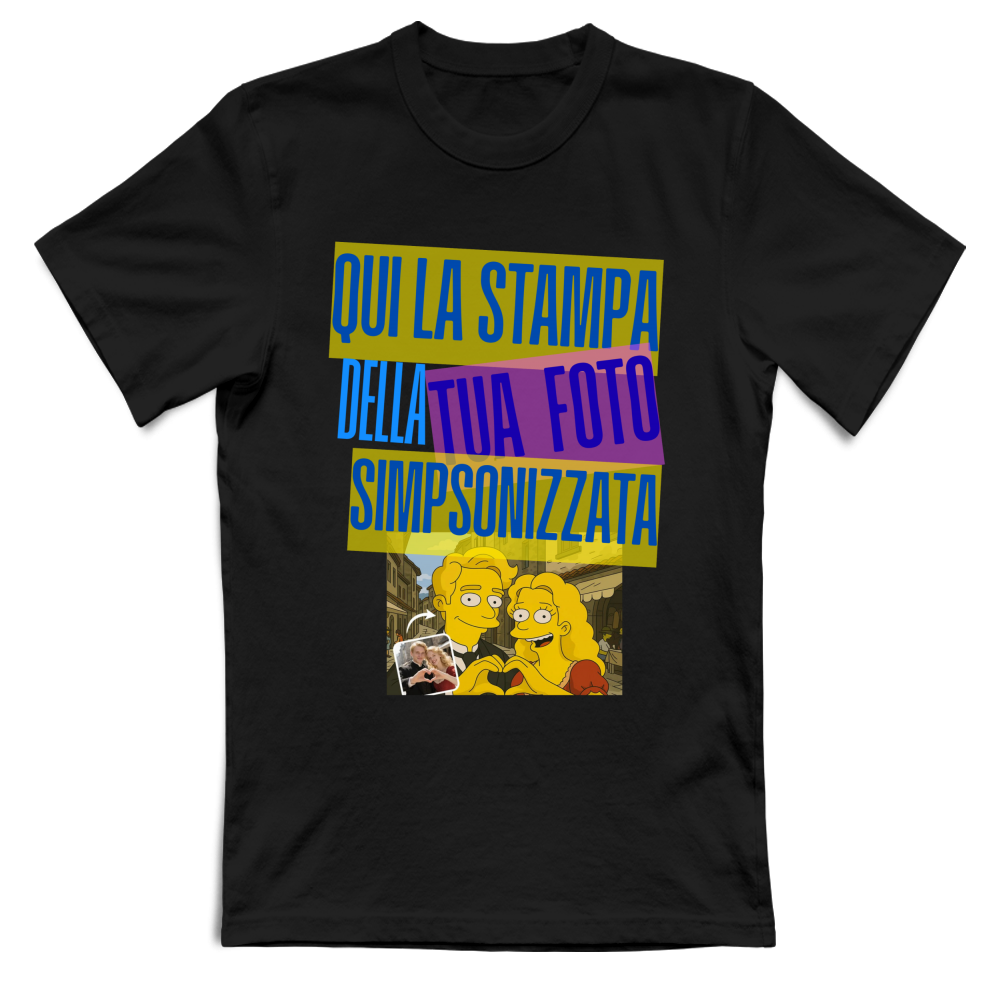Maglietta unisex personalizzabile effetto SIMPSON