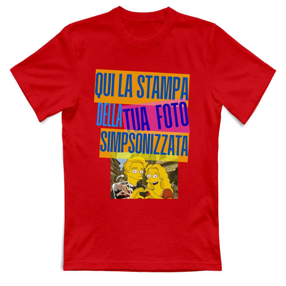 Maglietta unisex personalizzabile effetto SIMPSON